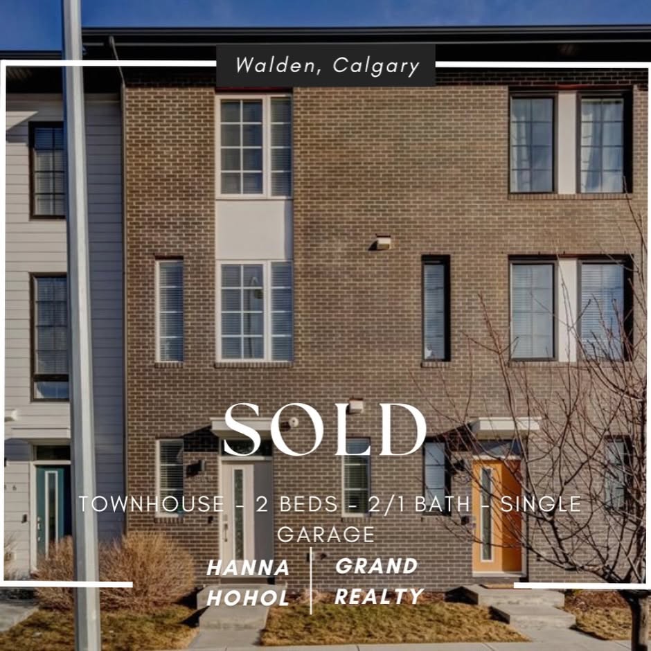 Sold townhouse in Walden, Calgary — listed by Hanna Hohol