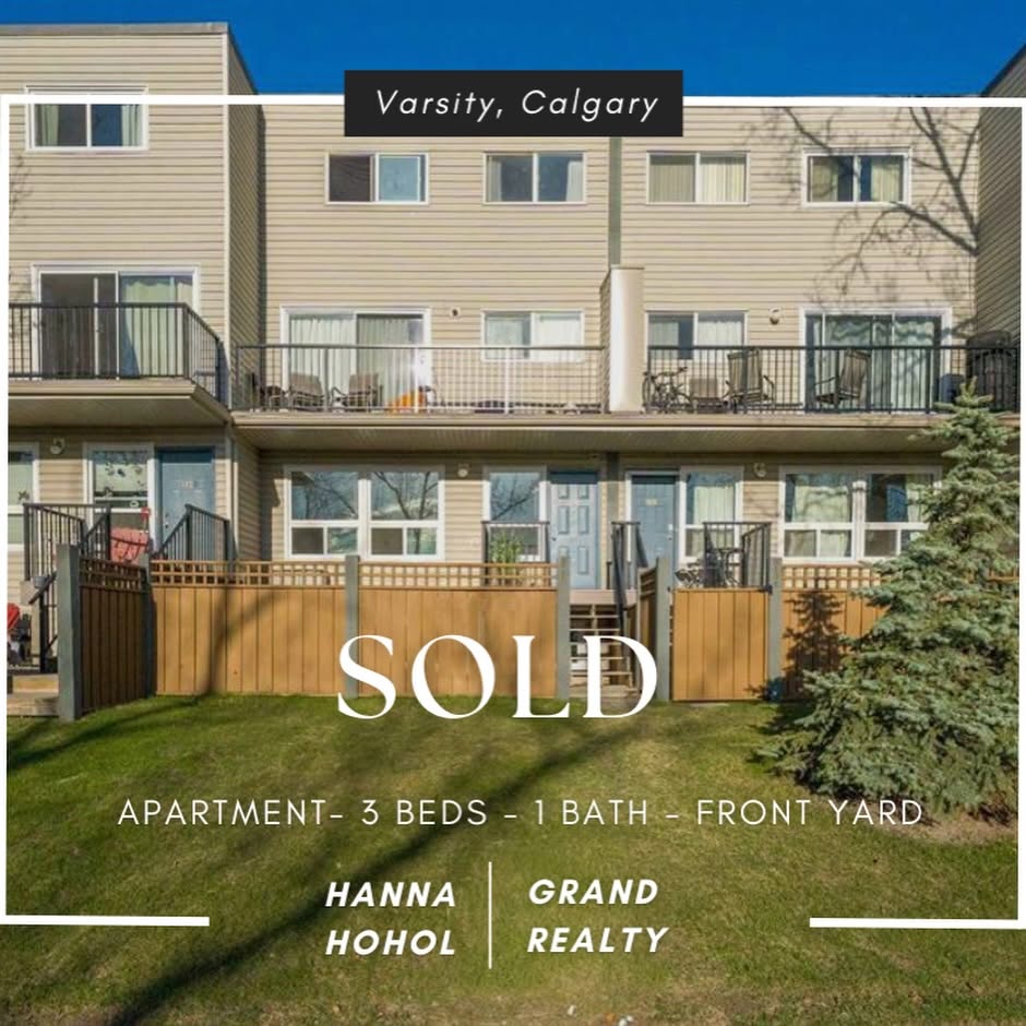 Sold apartment in Varsity, Calgary — listed by Hanna Hohol