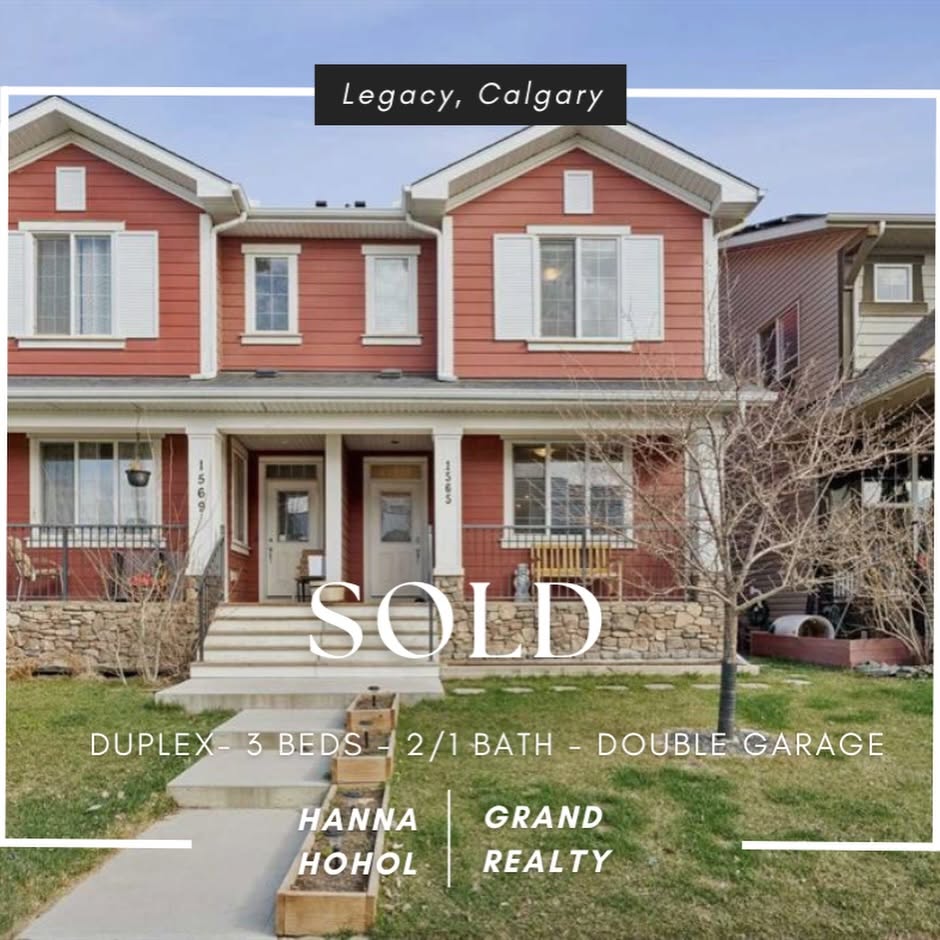 Sold duplex in Legacy, Calgary — listed by Hanna Hohol